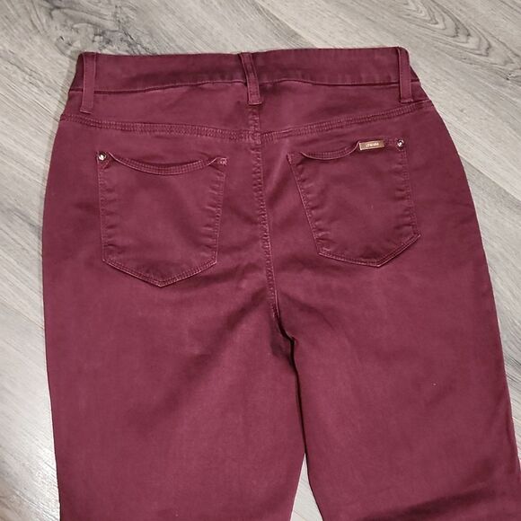 Chico's Burgundy Girlfriend Slim Leg Ankle Pant - Picture 8 of 8